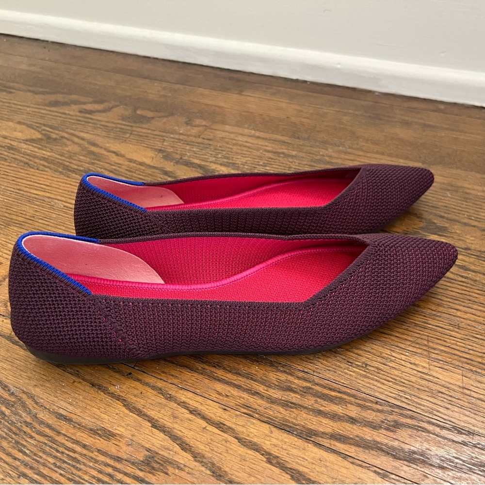 Purple Rothy’s flats